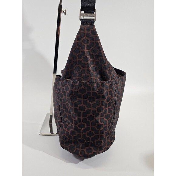 Baggallini Brown Geometric Lightweight Canvas Crossbody Purse Shoulder Bag EUC - Picture 5 of 15